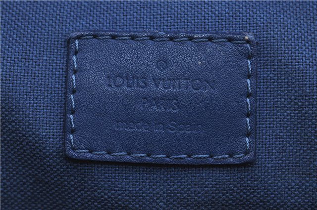 Authentic Louis Vuitton Damier Infini Tadao PM Hand Bag Blue N41352 LV H9042