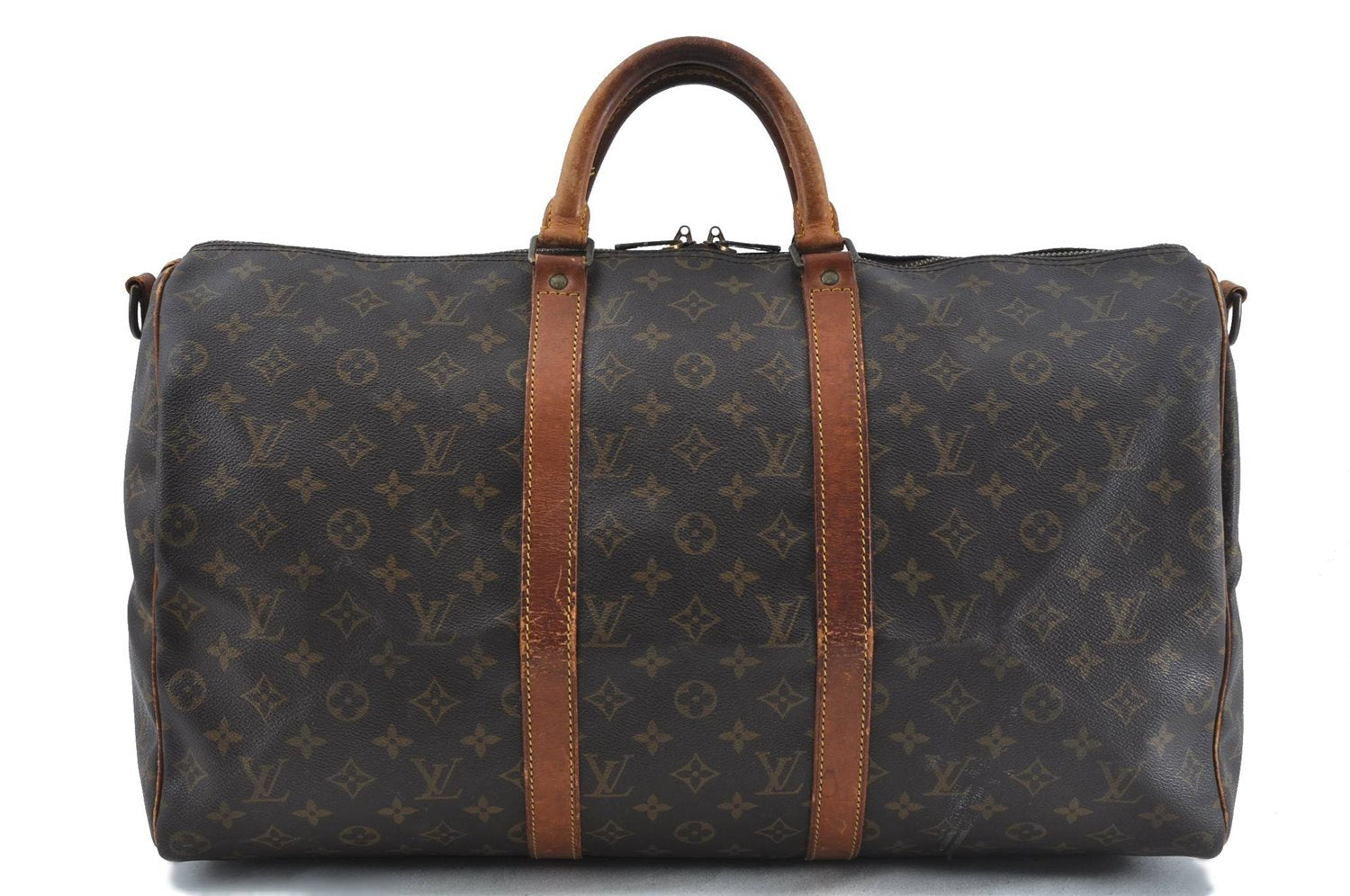 Auth Louis Vuitton Monogram Keepall Bandouliere 50 Boston Bag M41416 LV H9043