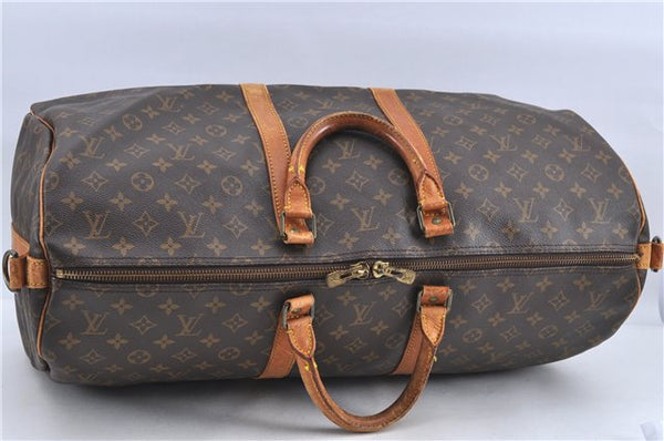 Auth Louis Vuitton Monogram Keepall Bandouliere 55 Boston Bag M41414 LV H9044