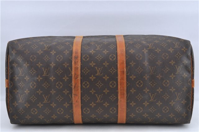 Auth Louis Vuitton Monogram Keepall Bandouliere 55 Boston Bag M41414 LV H9044