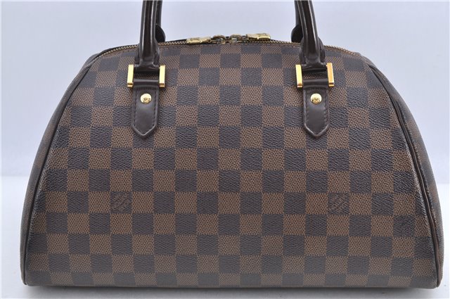 Authentic Louis Vuitton Damier Ribera MM Hand Boston Bag N41434 LV H9047