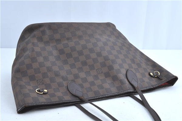 Authentic Louis Vuitton Damier Neverfull MM Tote Bag N51105 LV Junk H9048