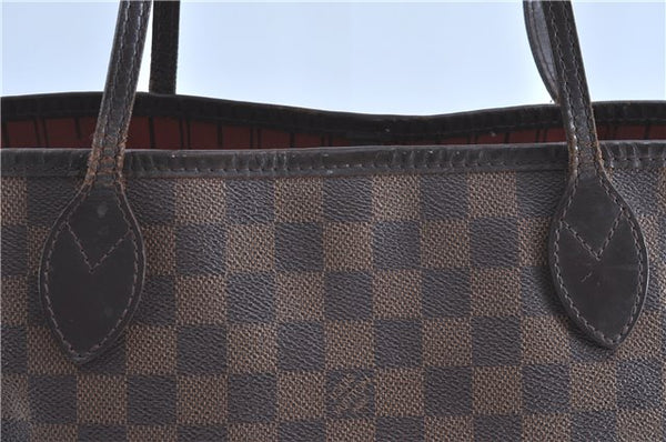 Authentic Louis Vuitton Damier Neverfull MM Tote Bag N51105 LV Junk H9048