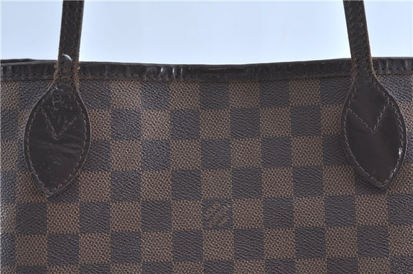 Authentic Louis Vuitton Damier Neverfull MM Tote Bag N51105 LV Junk H9048