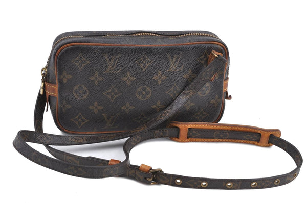 Auth Louis Vuitton Monogram Marly Bandouliere Shoulder Cross Bag M51828 LV H9051