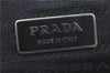 Authentic PRADA Flower Motif Nylon Leather Shoulder Hand Bag BR3134 Black H9052