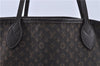 Auth Louis Vuitton Monogram Idylle Neverfull MM Tote Bag Brown M40513 LV H9053