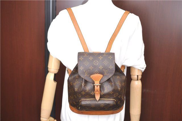 Authentic Louis Vuitton Monogram Montsouris MM Backpack M51136 LV H9054