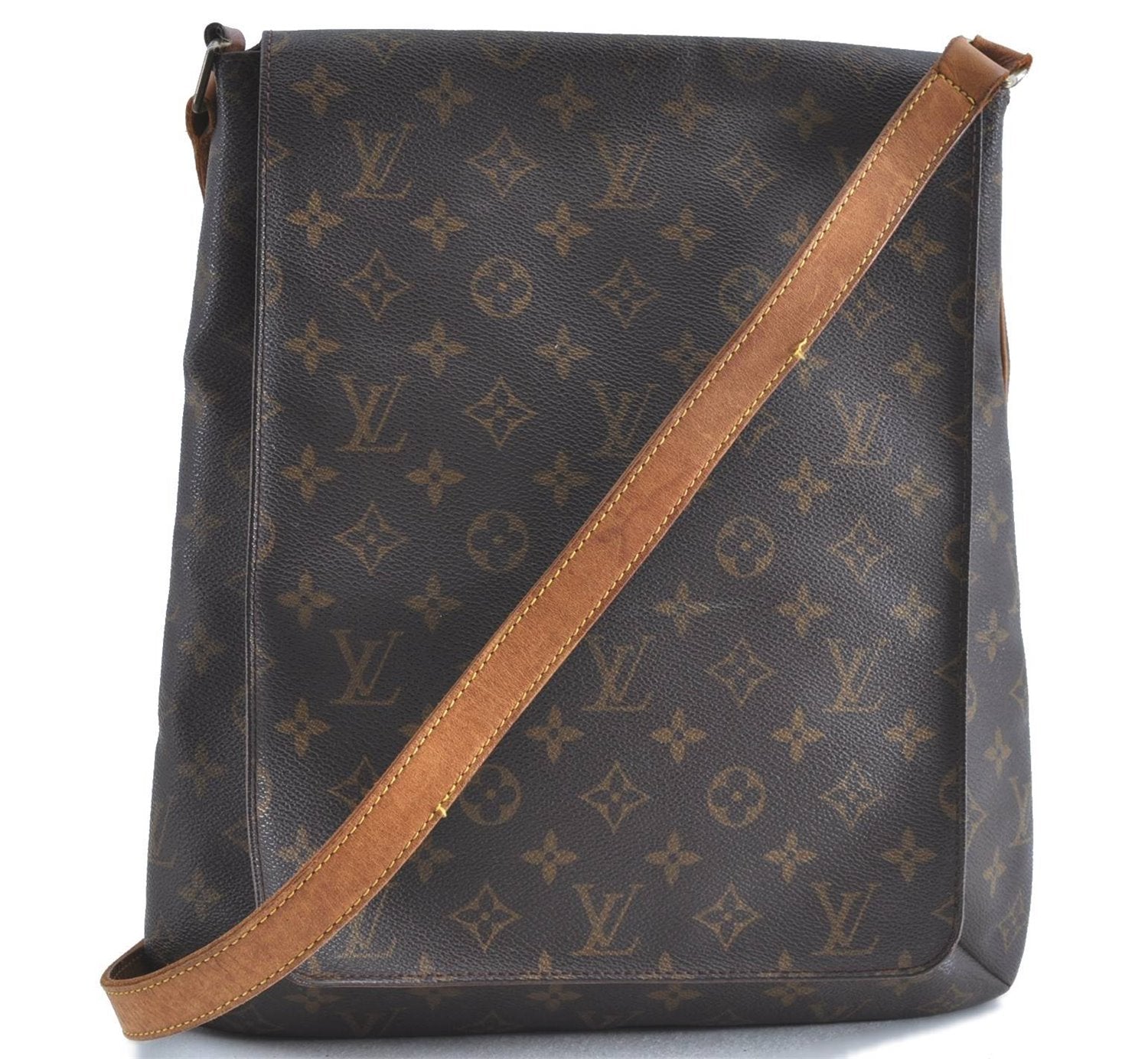 Authentic Louis Vuitton Monogram Musette Shoulder Cross Body Bag M51256 LV H9057