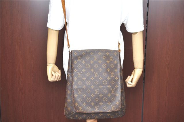 Authentic Louis Vuitton Monogram Musette Shoulder Cross Body Bag M51256 LV H9057