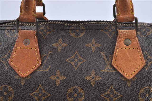 Authentic Louis Vuitton Monogram Speedy 35 Hand Bag M41524 LV Junk H9062