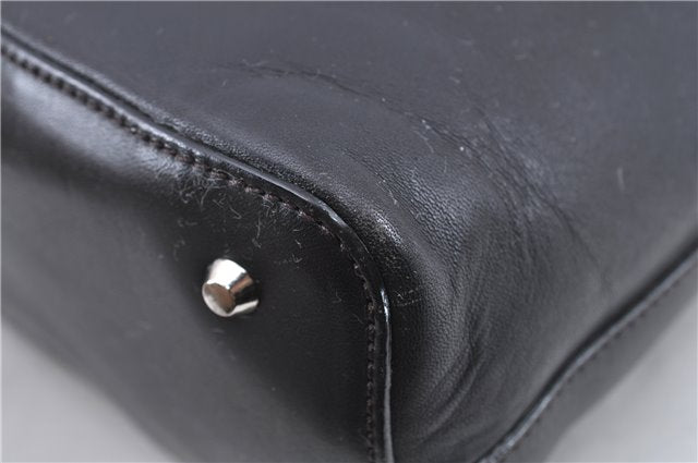 Authentic BURBERRY Vintage Leather Shoulder Bag Black H9063