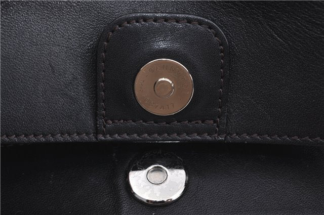 Authentic BURBERRY Vintage Leather Shoulder Bag Black H9063