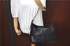 Authentic BURBERRY Vintage Leather Shoulder Bag Black H9063