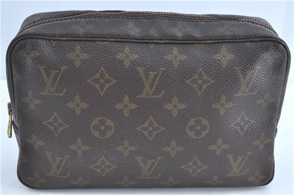 Auth Louis Vuitton Monogram Trousse Toilette 23 Clutch Hand Bag M47524 LV H9065