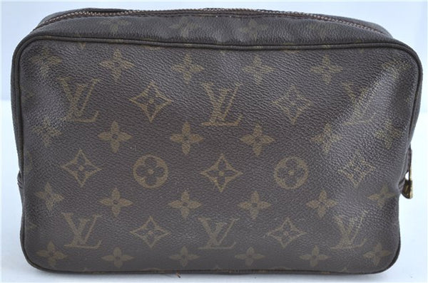 Auth Louis Vuitton Monogram Trousse Toilette 23 Clutch Hand Bag M47524 LV H9065