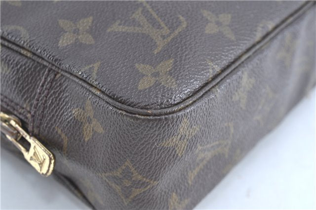 Auth Louis Vuitton Monogram Trousse Toilette 23 Clutch Hand Bag M47524 LV H9065