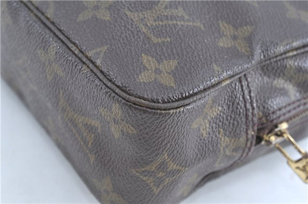 Auth Louis Vuitton Monogram Trousse Toilette 23 Clutch Hand Bag M47524 LV H9065