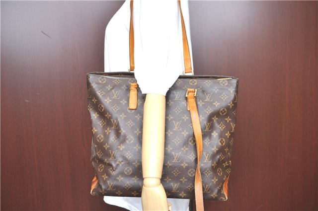 Authentic Louis Vuitton Monogram Cabas Mezzo Tote Bag M51151 LV Junk H9069