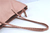 Authentic FENDI Selleria Shoulder Tote Bag Leather Pink Gold H9072