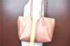 Authentic FENDI Selleria Shoulder Tote Bag Leather Pink Gold H9072