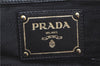 Authentic PRADA Nylon Enamel Shoulder Tote Bag Black H9073