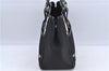 Authentic BURBERRY Vintage Nova Check Nylon Leather Tote Hand Bag Black H9074