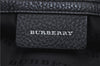 Authentic BURBERRY Vintage Nova Check Nylon Leather Tote Hand Bag Black H9074