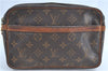 Auth Louis Vuitton Monogram Compiegne 23 Clutch Hand Bag M51847 LV H9076