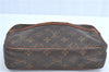 Auth Louis Vuitton Monogram Compiegne 23 Clutch Hand Bag M51847 LV H9076