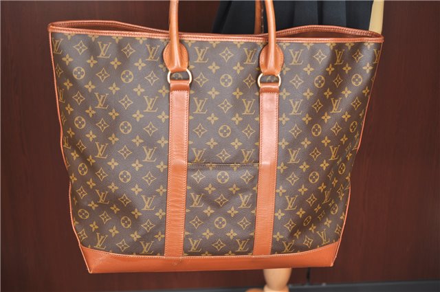 Auth Louis Vuitton Monogram Sac Weekend GM Vintage Tote Hand Bag M42420 LV H9077