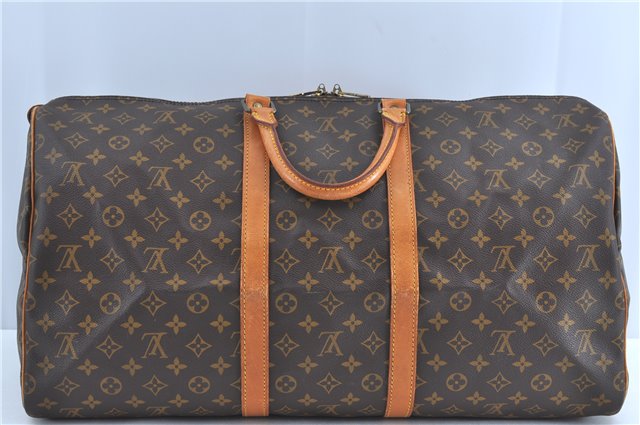 Authentic Louis Vuitton Monogram Keepall 55 Boston Bag M41424 LV H9084