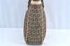 Authentic FENDI Zucchino Shoulder Tote Bag Canvas Leather Brown H9085