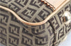 Authentic FENDI Zucchino Shoulder Tote Bag Canvas Leather Brown H9085