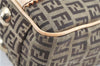 Authentic FENDI Zucchino Shoulder Tote Bag Canvas Leather Brown H9085