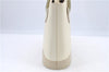 Authentic BURBERRY Vintage Leather Shoulder Bag Ivory H9092