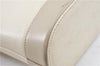 Authentic BURBERRY Vintage Leather Shoulder Bag Ivory H9092