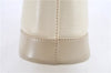 Authentic BURBERRY Vintage Leather Shoulder Bag Ivory H9092