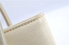 Authentic BURBERRY Vintage Leather Shoulder Bag Ivory H9092