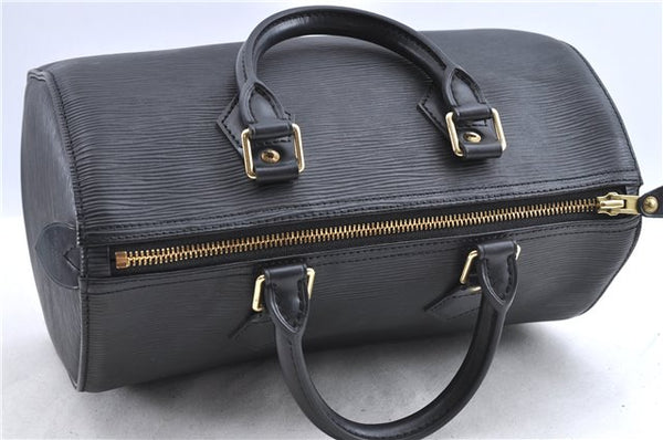 Authentic Louis Vuitton Epi Speedy 25 Hand Bag Black M59032 LV H9093