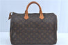 Authentic Louis Vuitton Monogram Speedy 35 Hand Bag M41524 LV H9095