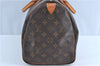 Authentic Louis Vuitton Monogram Speedy 35 Hand Bag M41524 LV H9095