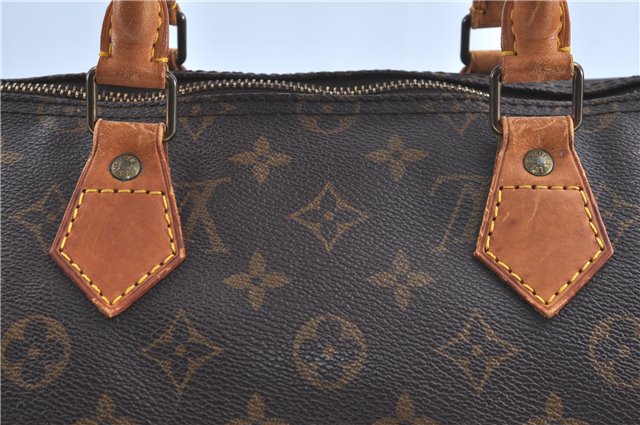 Authentic Louis Vuitton Monogram Speedy 35 Hand Bag M41524 LV H9095