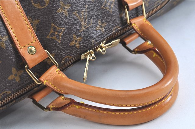 Auth Louis Vuitton Monogram Keepall Bandouliere 60 Boston Bag M41412 LV H9096