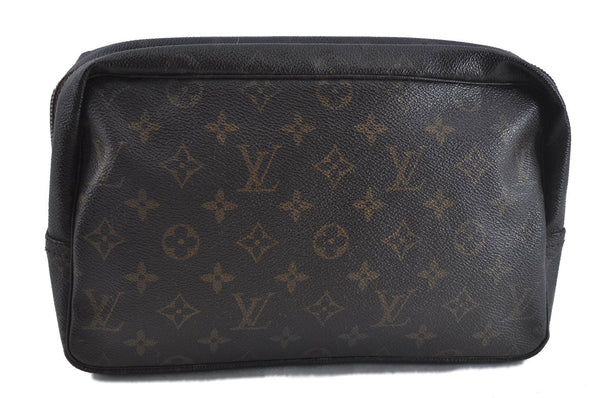 Auth Louis Vuitton Monogram Trousse Toilette 28 Clutch Bag M47522 Junk H9101