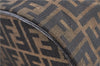 Authentic FENDI Zucca Vanity Bag Pouch Purse Canvas Leather Brown H9106