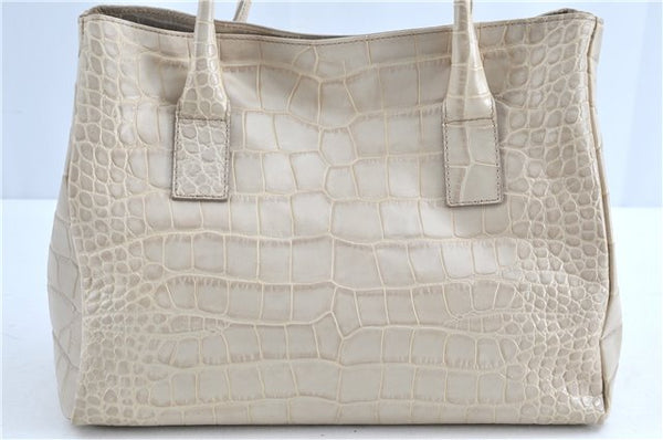 Authentic FURLA Leather Shoulder Tote Bag Ivory H9107