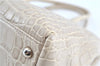 Authentic FURLA Leather Shoulder Tote Bag Ivory H9107