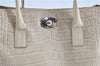 Authentic FURLA Leather Shoulder Tote Bag Ivory H9107