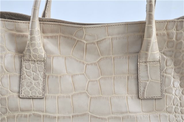 Authentic FURLA Leather Shoulder Tote Bag Ivory H9107